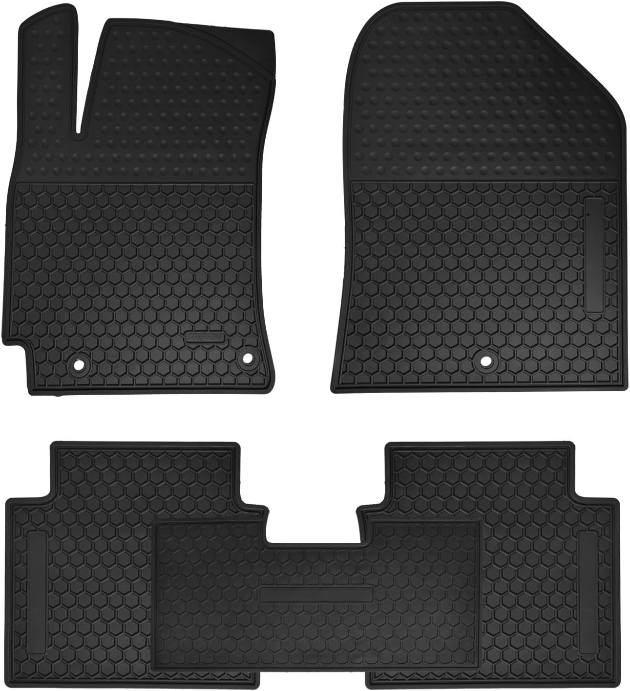 Megiteller Car Floor Mats Custom Fit for Hyundai Elantra 2022 2021 2020 2019 2018 2017 Odorless Washable Heavy Duty Rubber (All Weather) Floor Liners Front and Rear Row Set Black