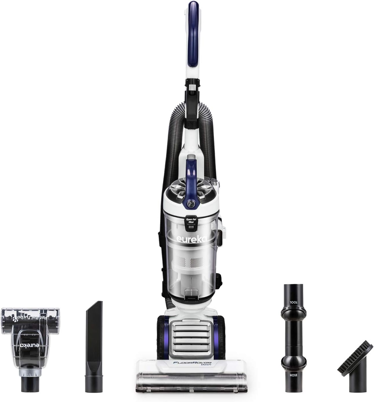 Eureka FloorRover Bagless Upright Pet Vacuum Cleaner, Swivel Steering for Carpet and Hard Floor
