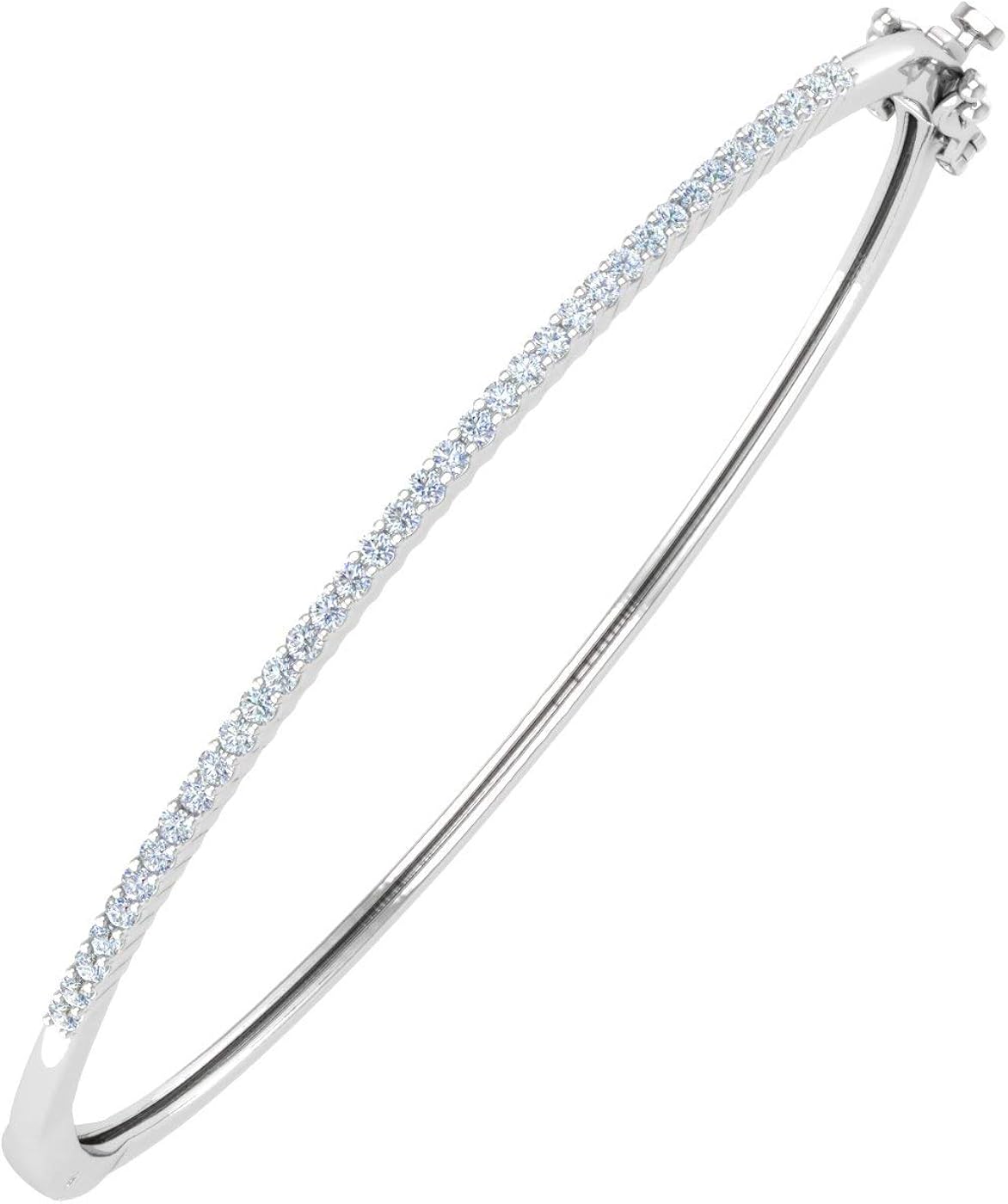 1/2 Carat Diamond Bangle Bracelet in 14K Gold (SI1-SI2 Clarity)