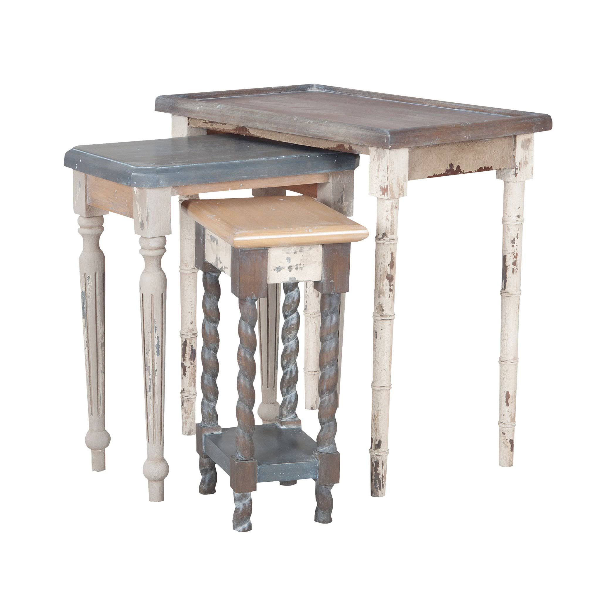 Artifacts Nesting Tables in Multi Stain Collage Finish (7115539S)