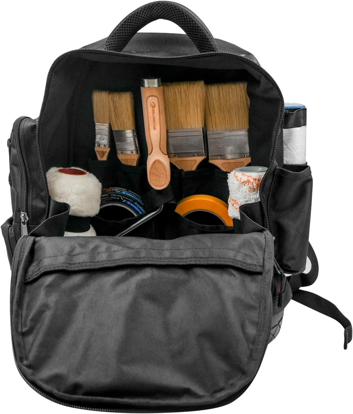 ROLLINGDOG Tool Backpack-Heavy Duty Tool Bag, Painter Backpack, Fits All the Painting and DIY Tool In,Easy to Carry Tool Organizers