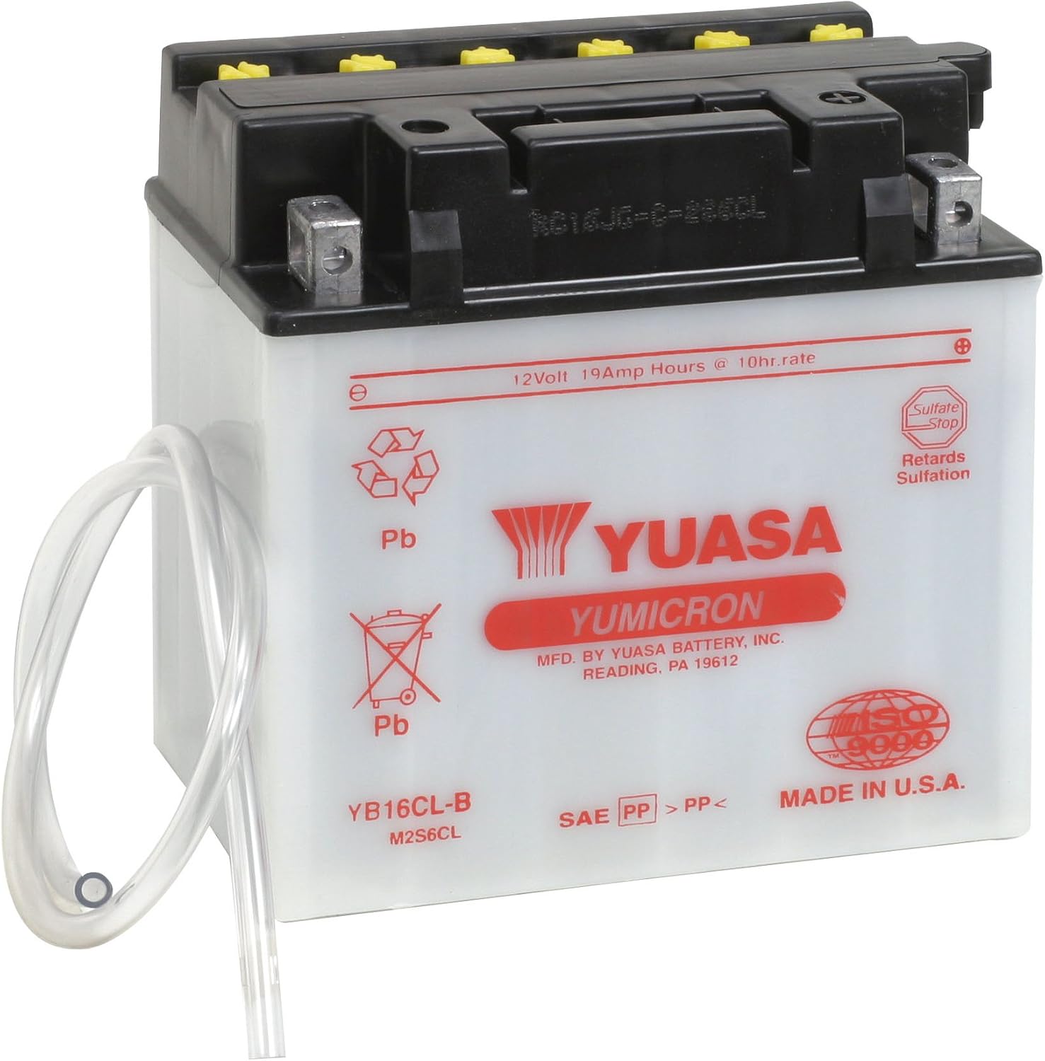 Yuasa YUAM2S6CL YB16CL-B Battery, Black