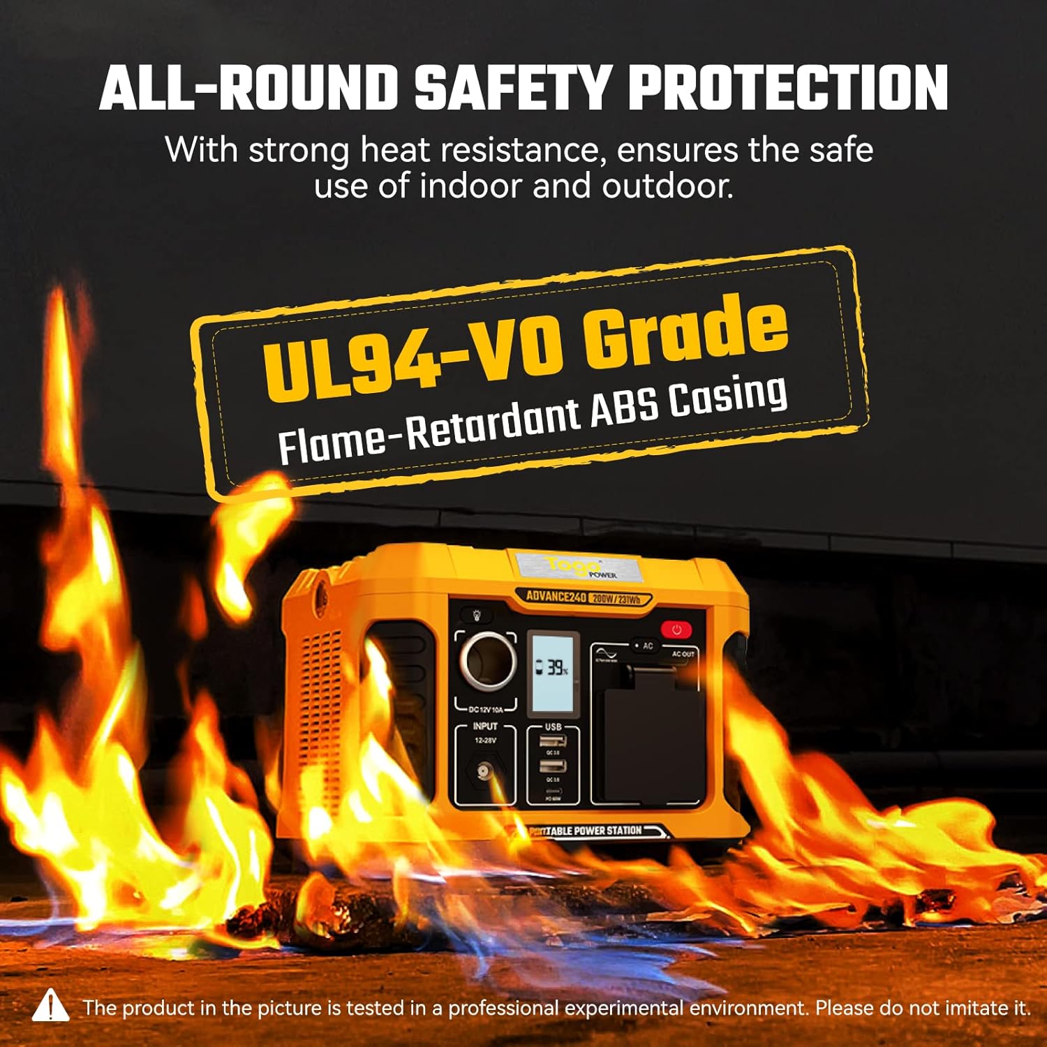 Togo POWER A240 Portable Power Station, 231Wh 200W Solar Generator with Regulated 12V DC, AC Outlet, 60W USB-C, QC3.0, Portable Outdoor Generator for Home, Power Outage, RV, Camping, CPAP, Emergency