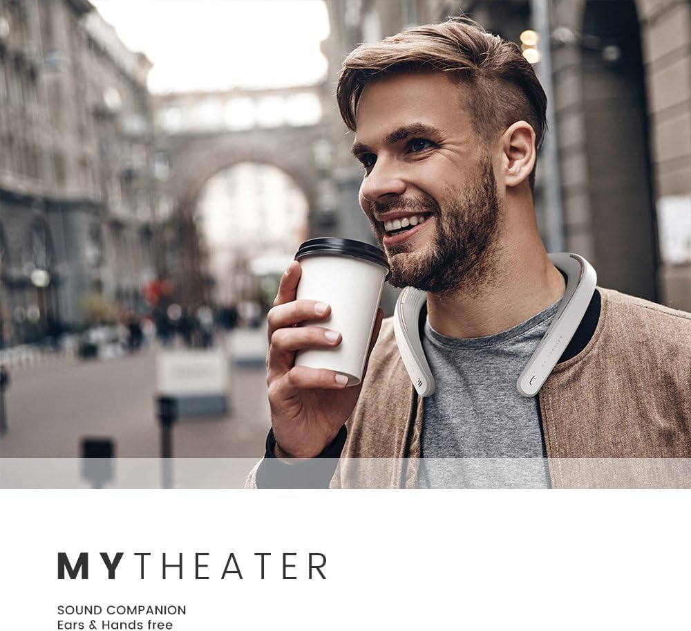 My Theater Wearable Neckband Bluetooth Speaker Universal, Black (EM-W100UBK)