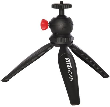 Ritz Gear Folding Tabletop Tripod - Black with Red Knob Pack of 2