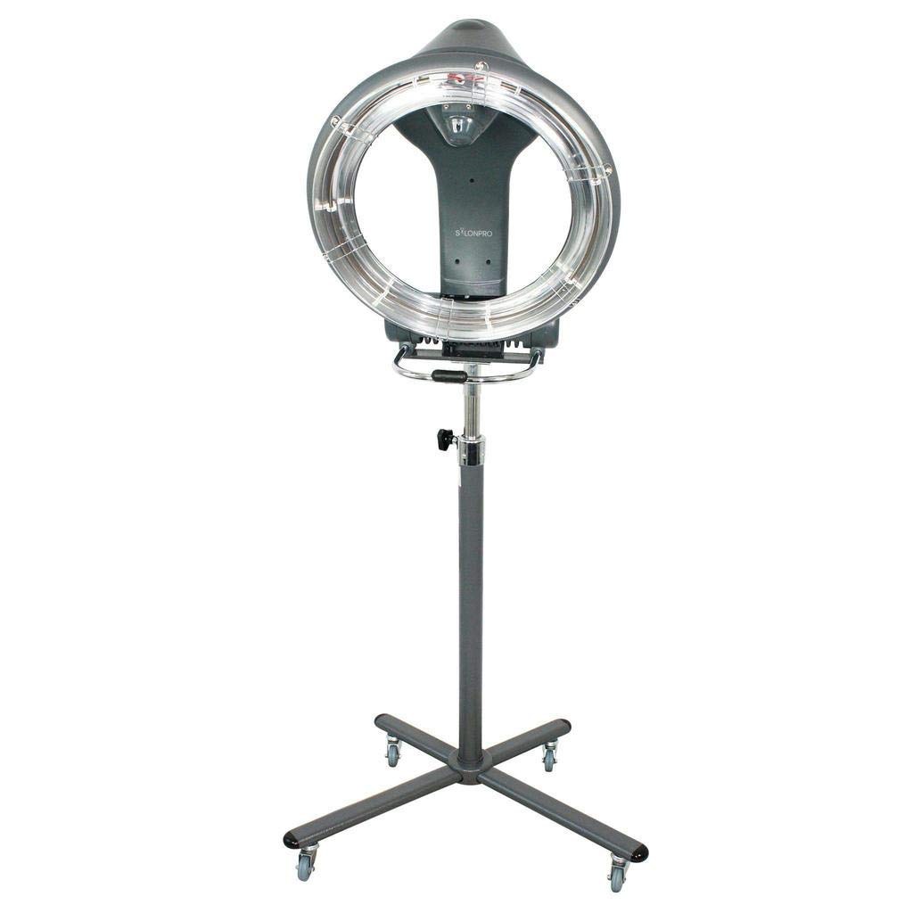 SalonPro Orbiting Halo Infrared Hair Salon Dryer & Color Processor Pro Accelerator - Rolling Base (Grey)