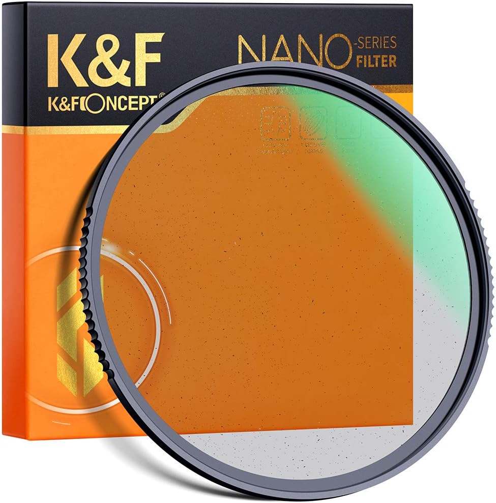 K&F Concept 72mm Black Diffusion 1/8 Filter Dream Cinematic Effect Filter with 28 Multi-Layer Coatings Hydrophobic/Scratch Resistant for Camera Lens Pack of 2