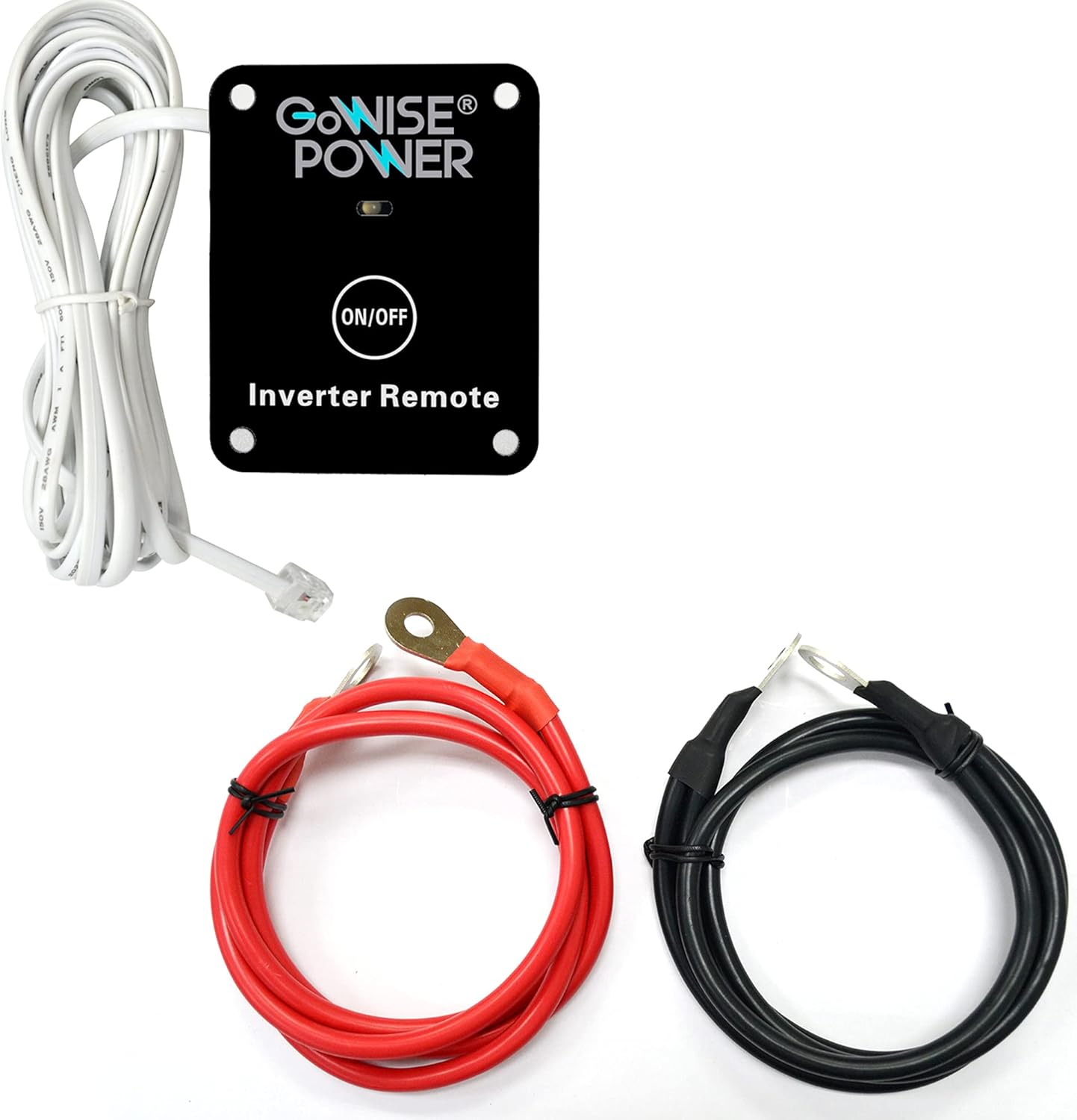 GoWISE Power 2000W Pure Sine Wave Power Inverter 12V DC to 120V AC with 3 AC Outlets + 1 5V USB Port, Remote Switch and 2 Battery Cables (4000W Peak) PS1003, 2021 Version, Grey