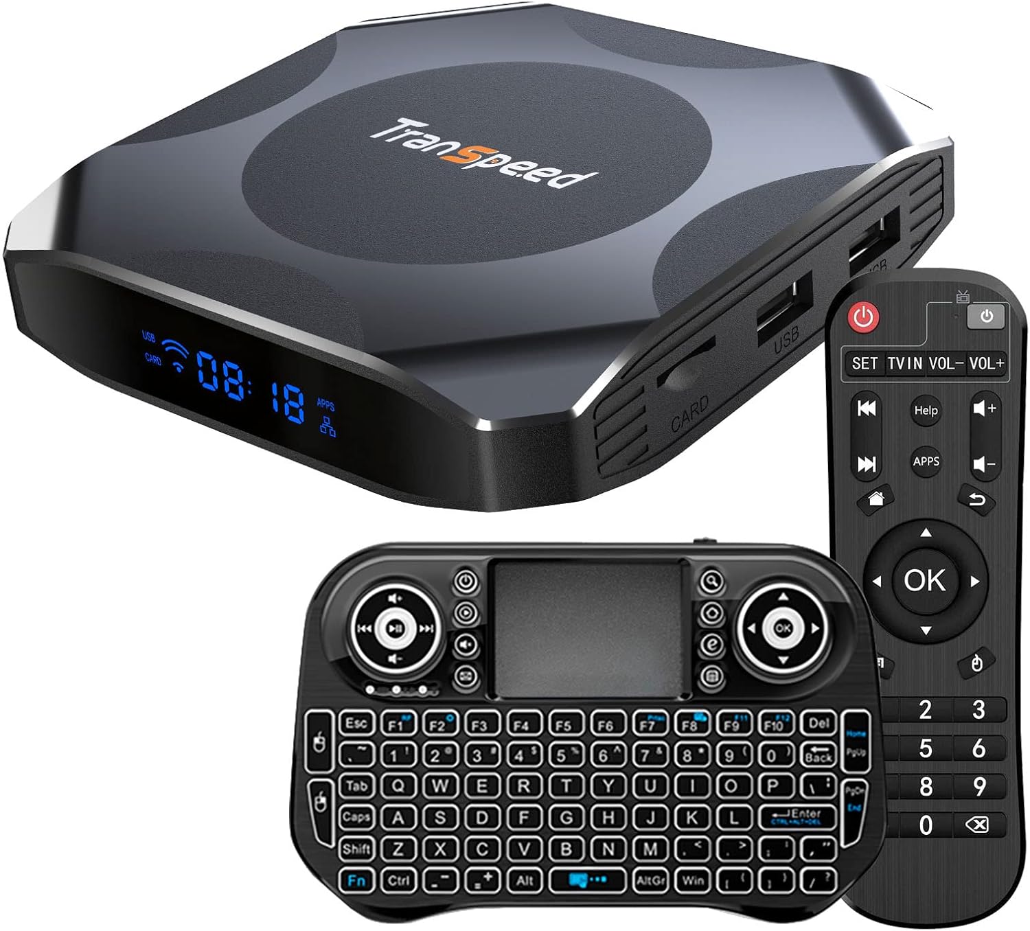 Android TV Box 11.0, 4GB 64GB Decodificador Android Box, Amlogic S905W2 Smart TV Box Fast Dual 1000M WiFi, Support AV1/ H.265/ 4K UHD/ 3D/ 2.4G-5G/ USB 2.0/ BT 5.2 con Mini Keyboard Control Remote Pack of 2