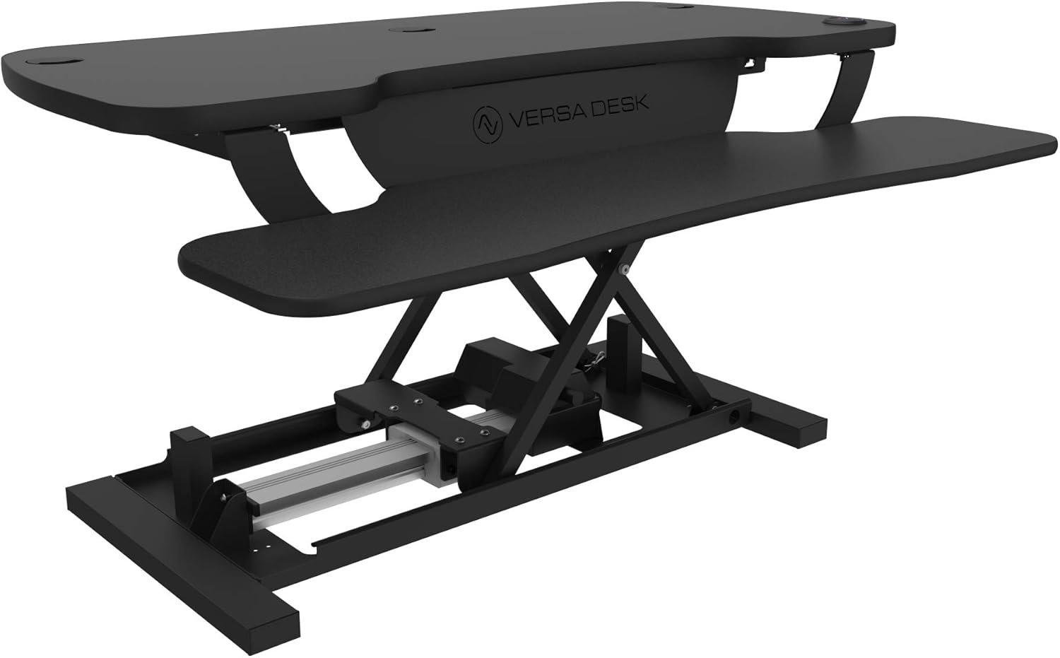 VersaDesk Power Pro USA Manufactured | Electric Height-Adjustable Desk Riser | Standing Desk Converter | Sit to Stand Desktop with Keyboard + Mouse Tray | 36