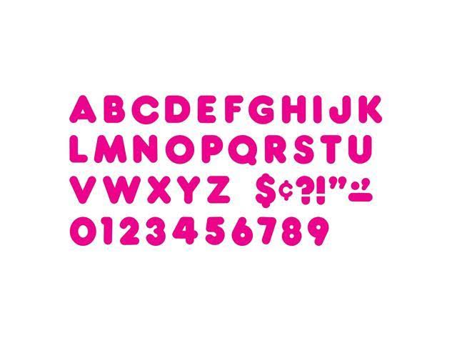 Trend Enterprises, Inc. T-477BN Deep Pink 4x22 Casual Uppercase Ready Letters, 6 Packs