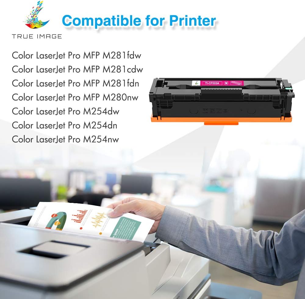 TRUE IMAGE Compatible Toner Cartridge Replacement for HP 202A CF500A 202X HP Color Pro MFP M281fdw M281cdw M254dw M281fdn M254dn M254nw M281 M254 Toner Printer Ink (Black Cyan Yellow Magenta, 5-Pack) Pack of 2
