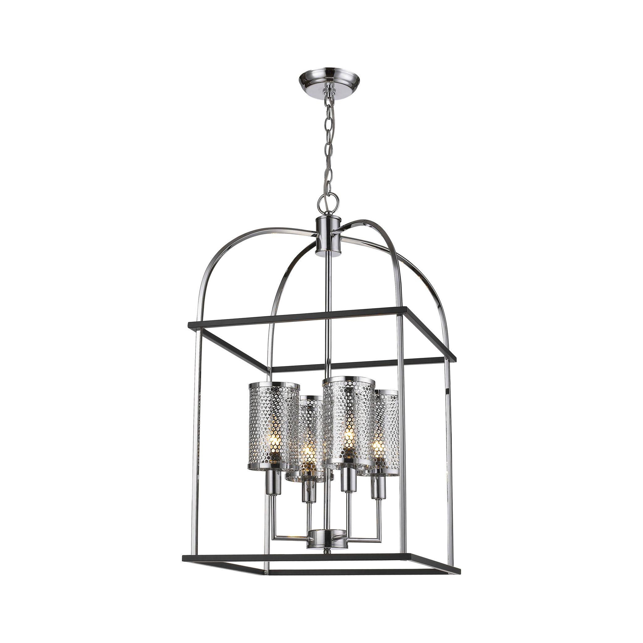 YS5213-4P Ceiling Fixtrue - Finish: Black, Chrome by Bethel International