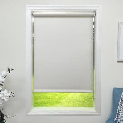 Oyster Blackout Roller Shade Harbor Shades Width: 56