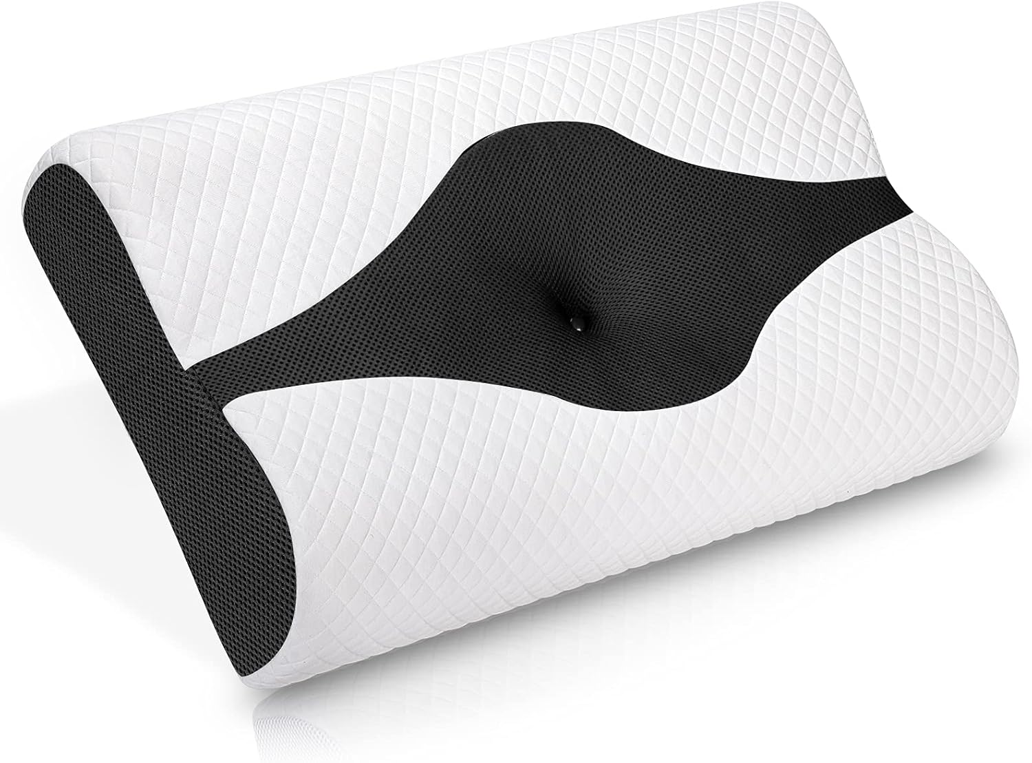 HOMCA Memory Foam Cervical Pillow for Sleeping, Neck Pillow for Pain Relief Ergonomic Orthopedic Contour Pillow Support for Side Back Stomach Sleepers