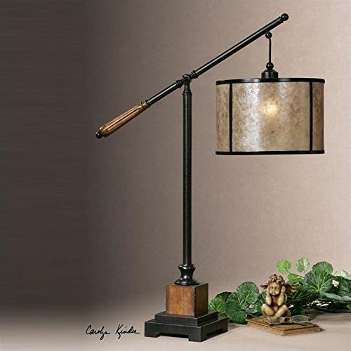 Uttermost 26760-1 Sitka Lamp, Aged Black Metal