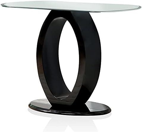 Furniture of America Mason Contemporary Wood Console Table in Glossy Black