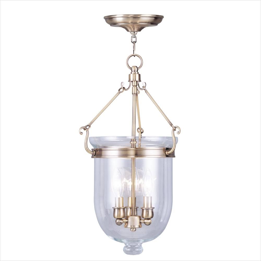 Livex Lighting 5063-04 Jefferson 3 Light Black Chain Lantern