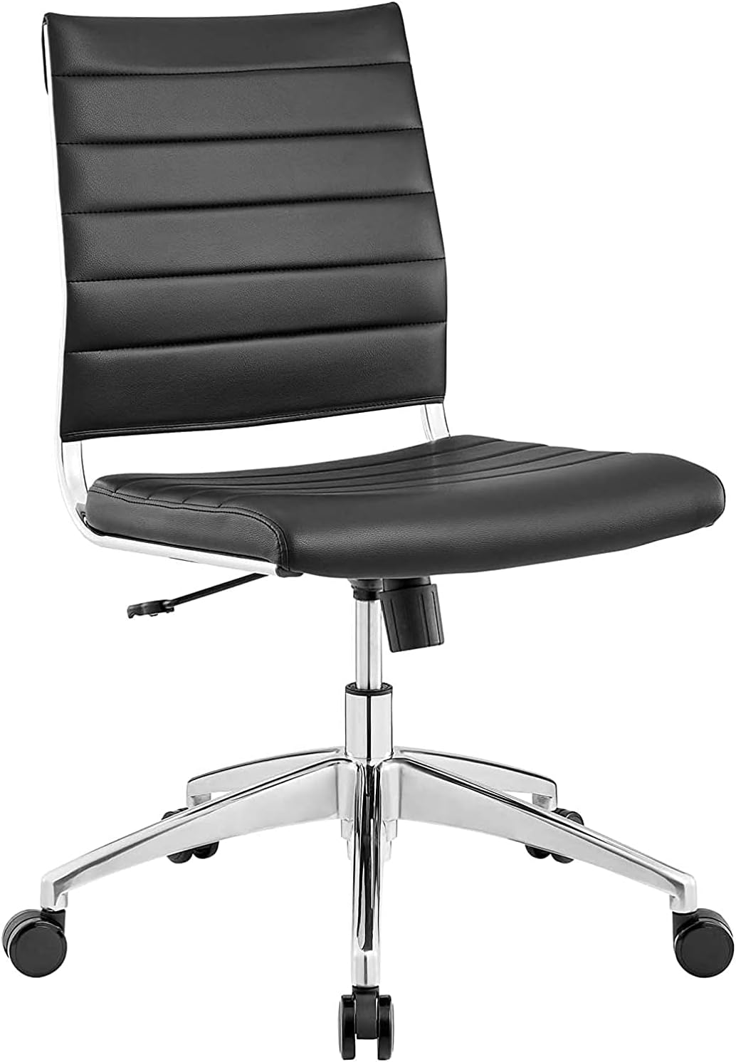 Modway Jive Ribbed Armless Mid Back Swivel Conference Chair In Gray