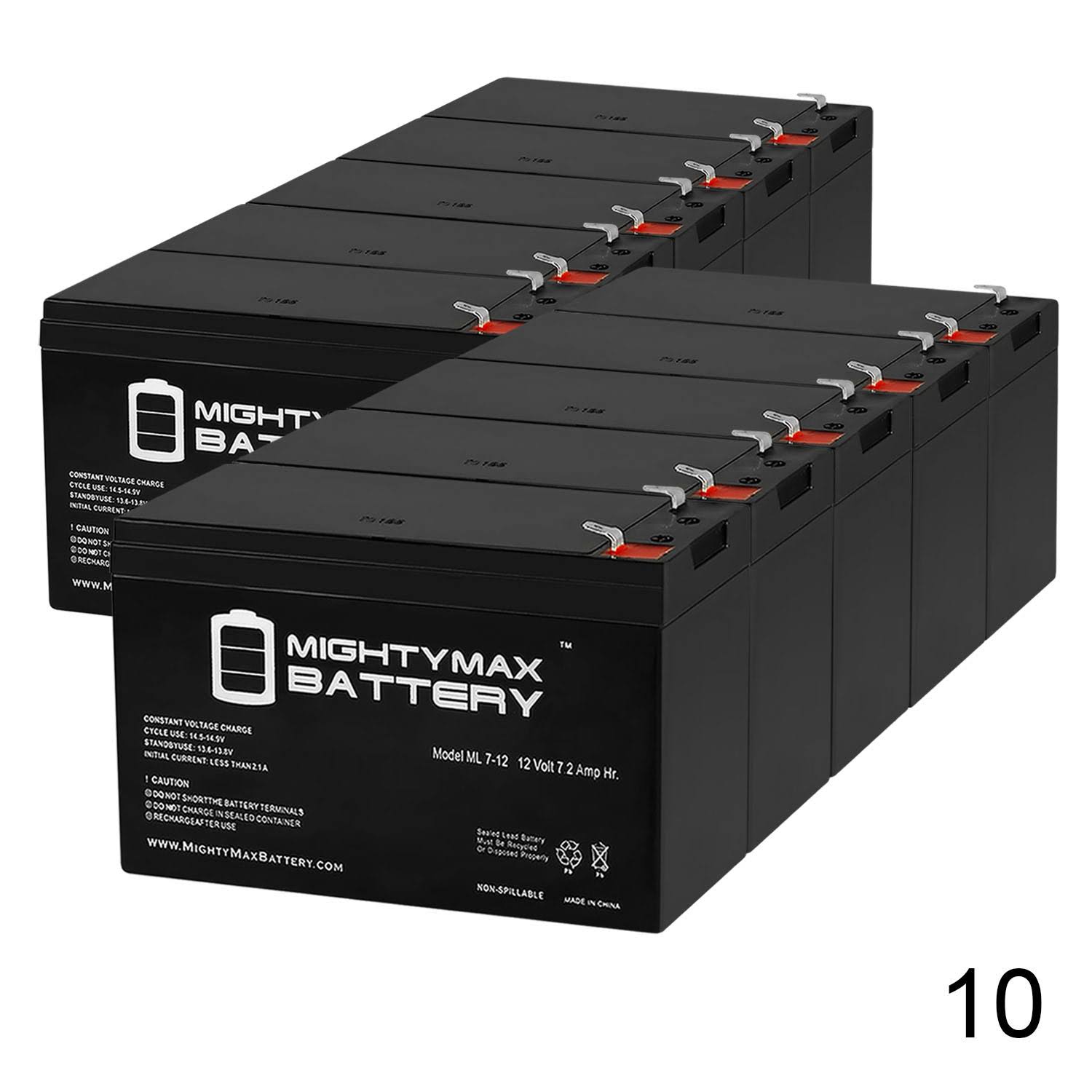 12V 7Ah Replaces Weatherproof Stealth Cam Battery Box - 10 Pack