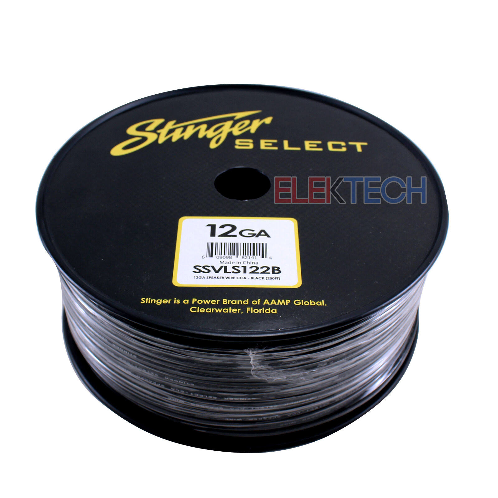 Stinger SSVLS122B 12ga Black Speaker Wire 250ft