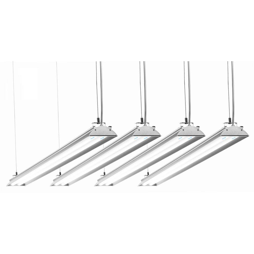 Hyperikon 4 ft. 35-Watt (100-Watt Equivalent) Integrated LED Aluminium Shop Light 5000K Frosted Cover (4-Pack)