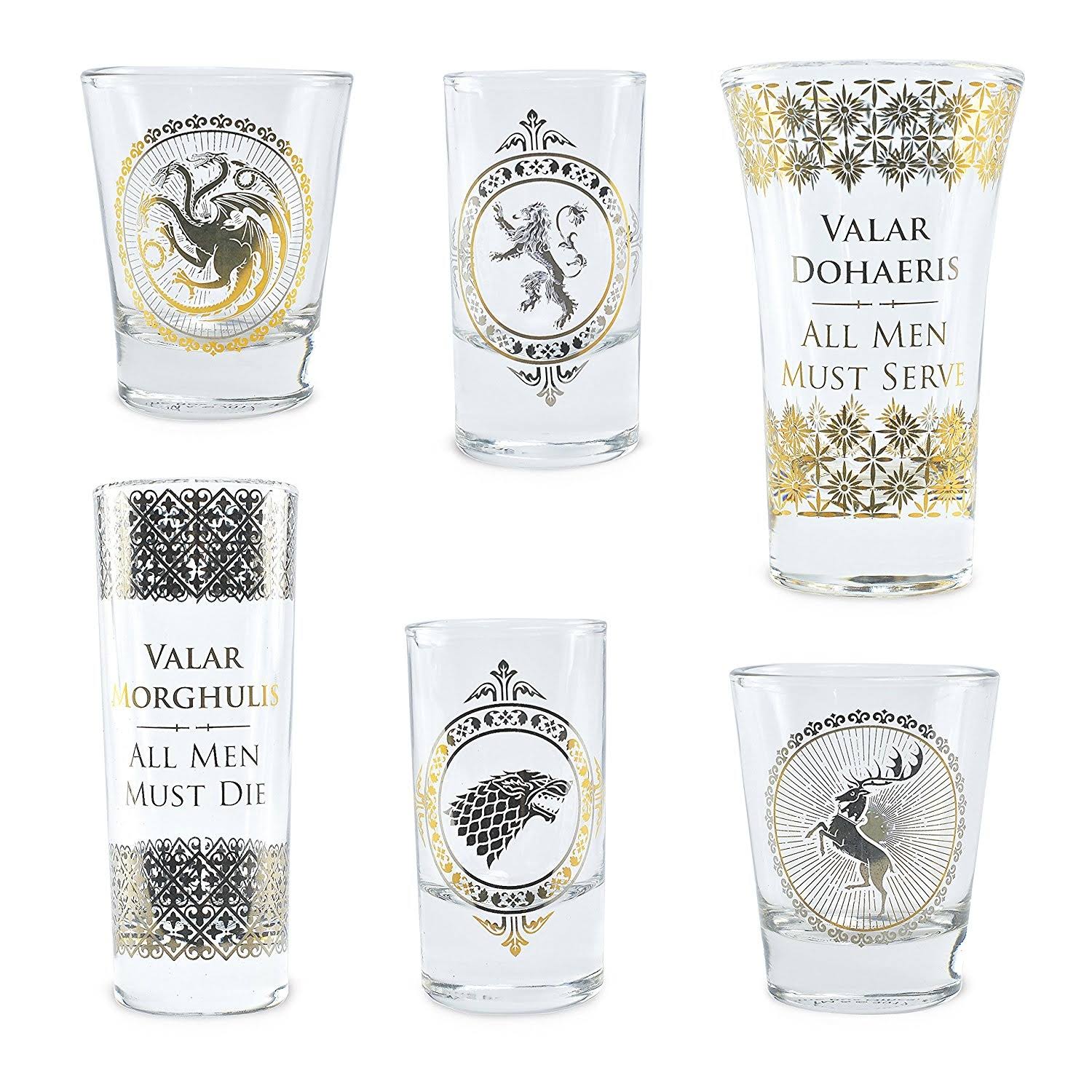 Game of Thrones - Black and Gold Premium Glass Set