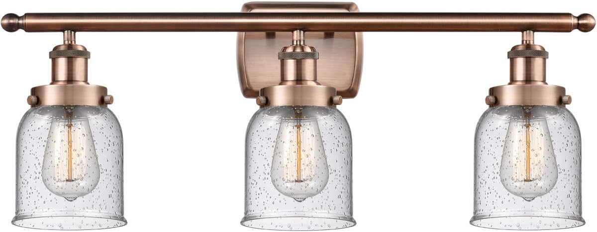 Innovations 916-3W-AC-G54 Transitional Three Light Bath Vanity from Ballston Collection in Copper Finish,