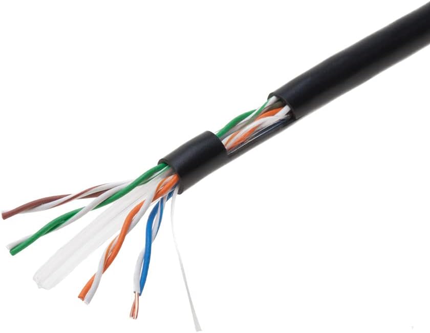 Cables Direct Online 1000ft CAT6 Solid Cable 550Mhz Ethernet LAN UTP 23AWG RJ45 Network Wire Bulk (Black)