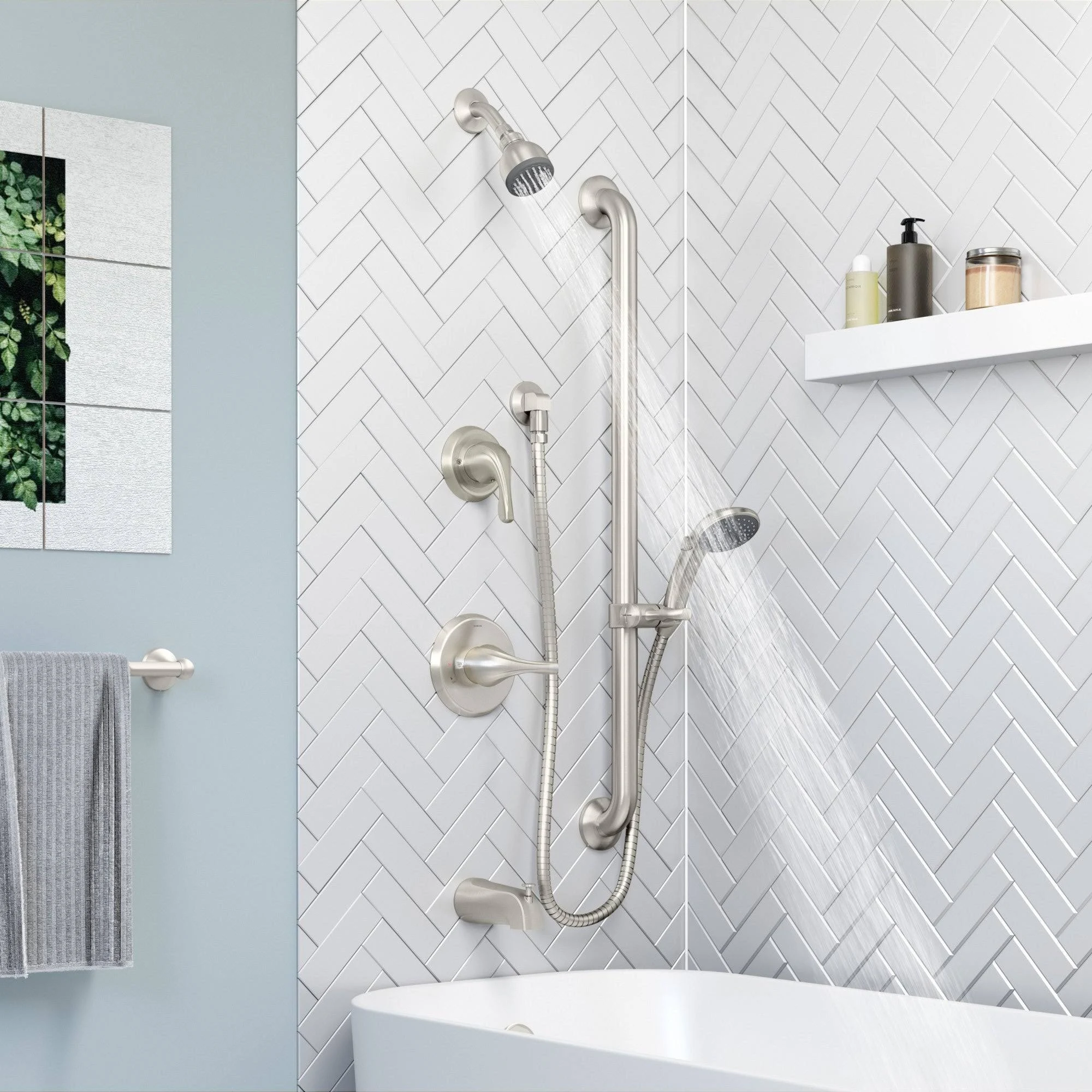 Symmons 9606-PLR-1.5 Origins Tub and Shower Trim Package with Single - Polished Chrome