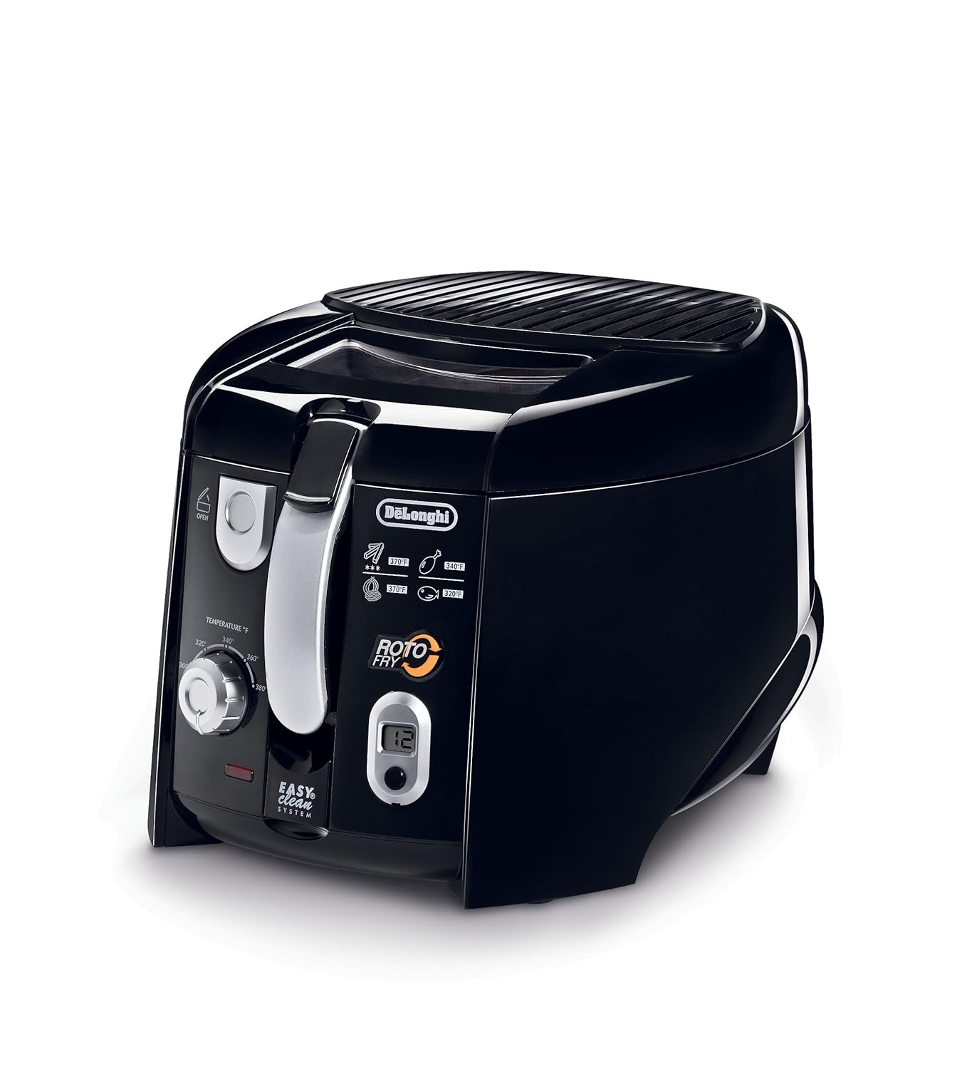 De'Longhi D895 DeLonghi D28313UXBK Roto Deep Fryer, Black/Silver, 12.2 x 9.45 x 14.17 inches