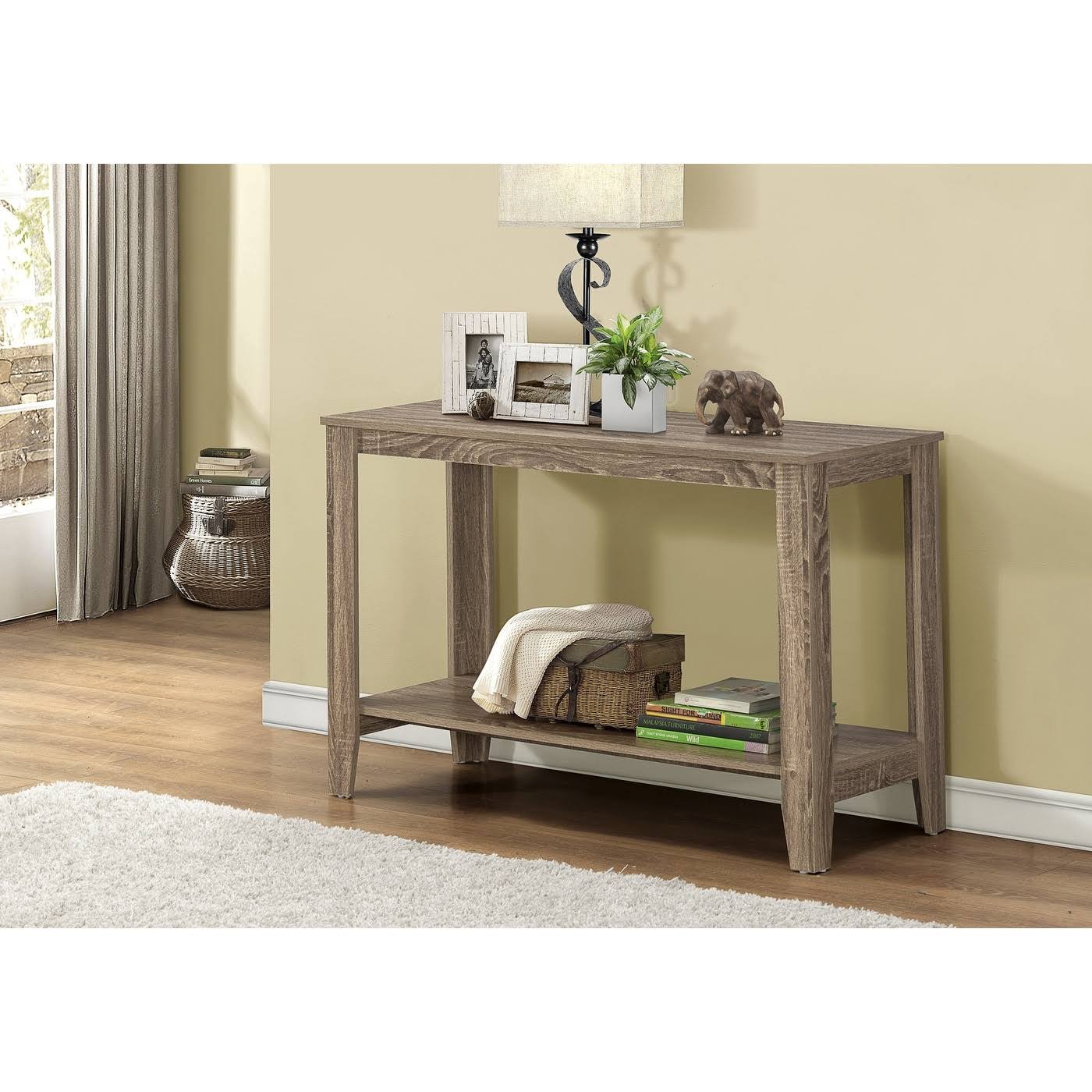 Monarch 7915S Dark Taupe Hall Console 44nch Accent Table - Laminate