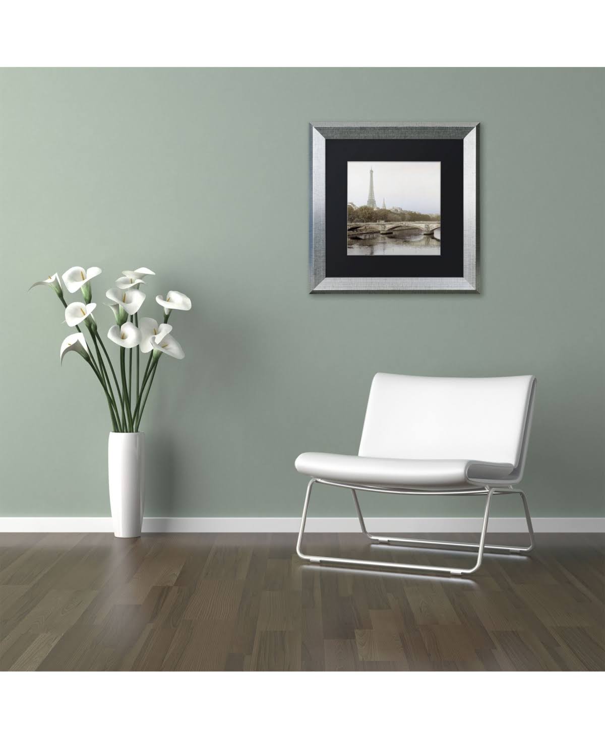 Trademark Art Alan Blaustein 'Tour Eiffel 3' Black Matted Framed Art