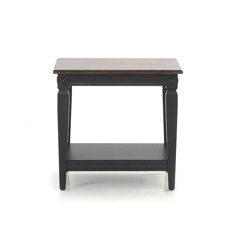 Intercon Glennwood Black Charcoal End Table