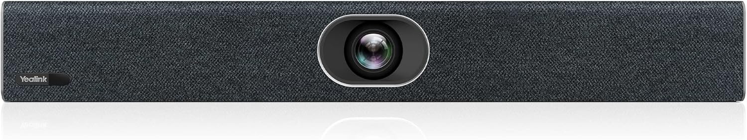 Yealink Video and Audio Conferencing System Conference Room Camera Video Bar UVC40 for Office Meeting Rooms Teams Zoom Certified 133° Super Wide Angle Lens Speaker Tracking