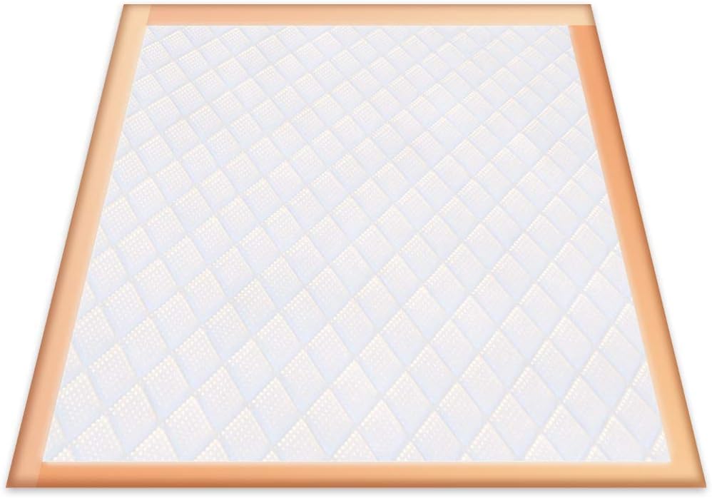 Healthy Spirit Ultra Absorbency Disposable Underpads Extra Thick Fluff with Polymer XL Size 30 X 36, Peach, 50Count Pack of 2