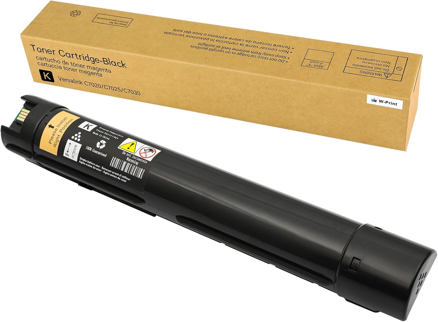 W-Print Remanufactured Toner Cartridge for Xerox Versalink C7020/C7025/C7030 Compatible with 106R03741 Black Toner 16100 Pages-1 Pack