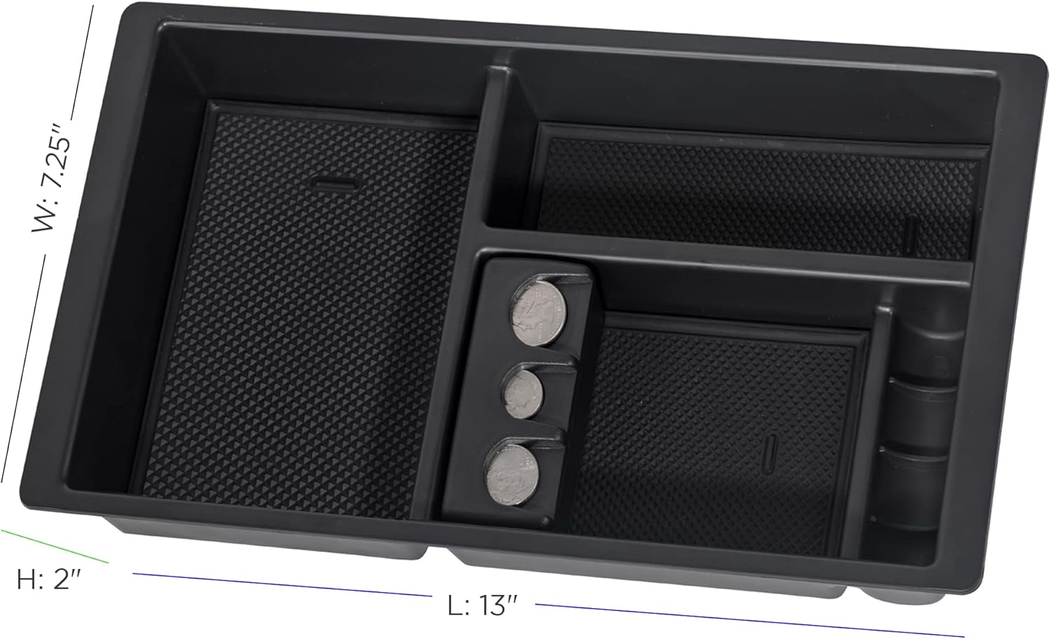 OxGord Center Console Insert Organizer Tray for 14-19 Silverado, Tahoe, Suburban, Sierra, Yukon - Aftermarket Part Replaces 22817343