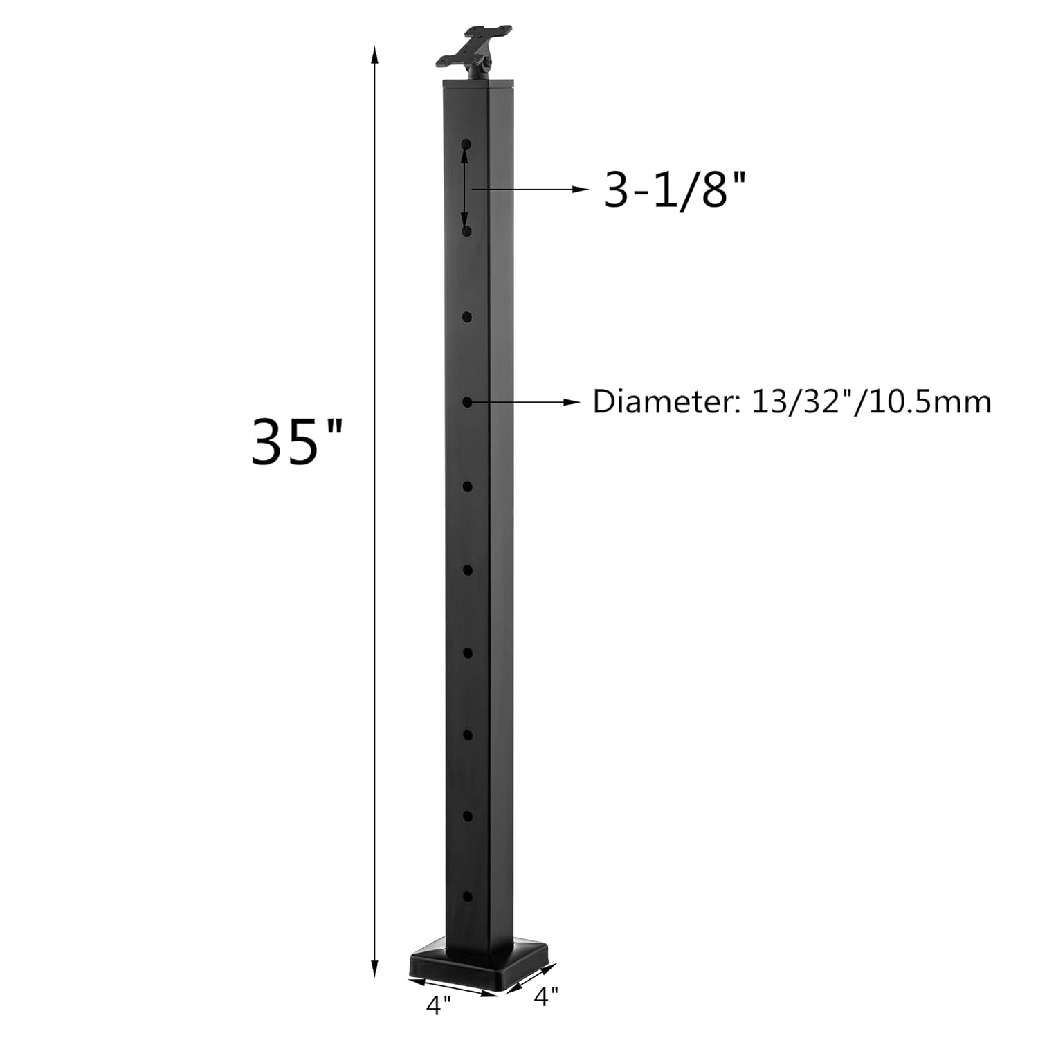 Senmit Cable Railing Post with Angle Adjustable Bracket- 36