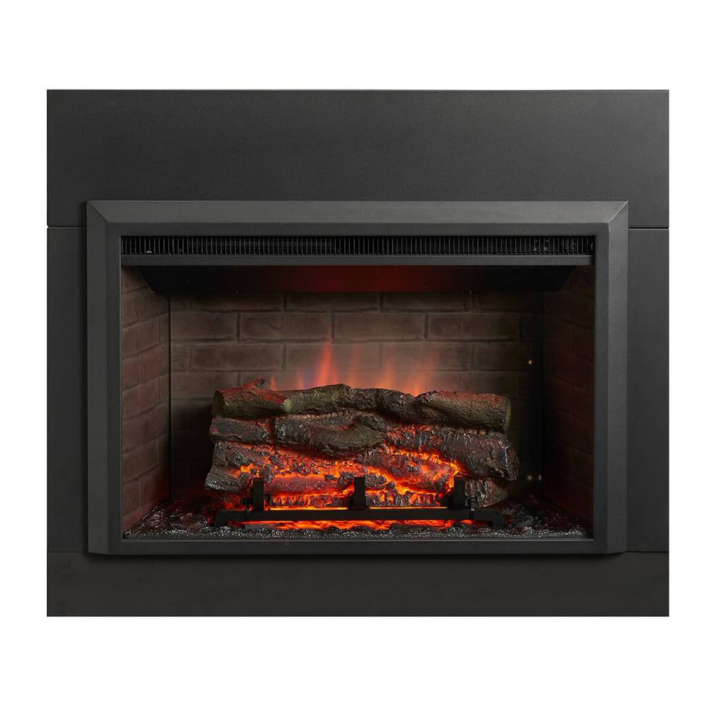 GREATCO Gallery Zero-Clearance Series Insert Electric Fireplace, 36 inch Surround w/ 4 inch High Bottom Piece