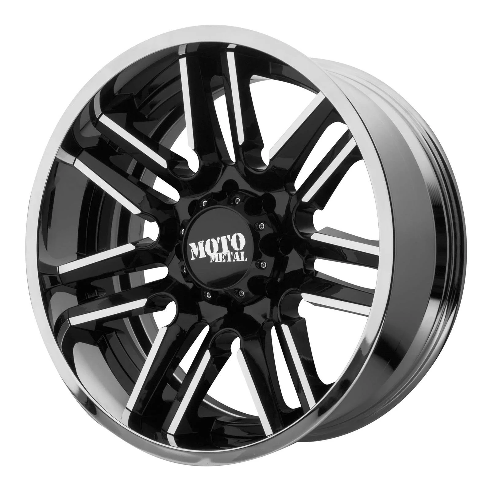Moto Metal MO202 22x12 6x5.5x22 -44mm Black/Chrome Wheel Rim
