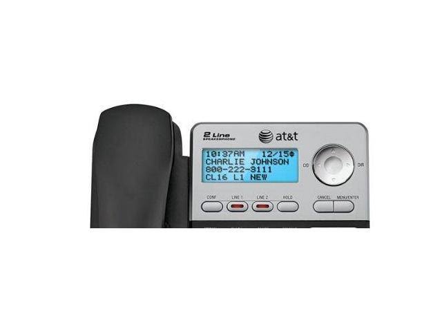 Atu0026t ML17929 2-Line Corded Telephone, Black
