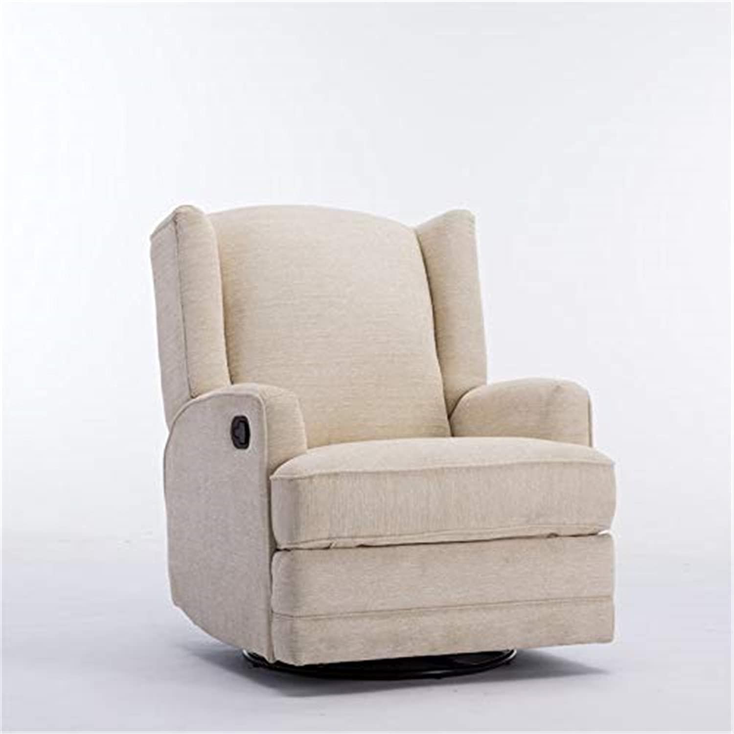 Comfort Pointe Serelda Beige Wingback Swivel Glider Recliner