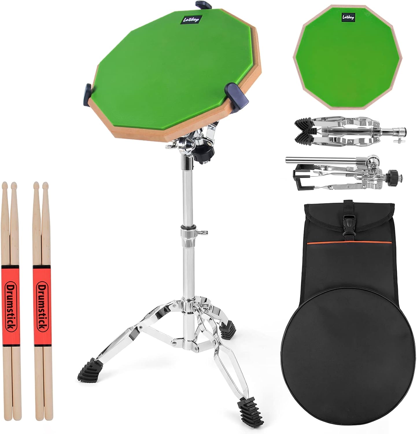 Drum Practice Pad Set, Lotkey 12