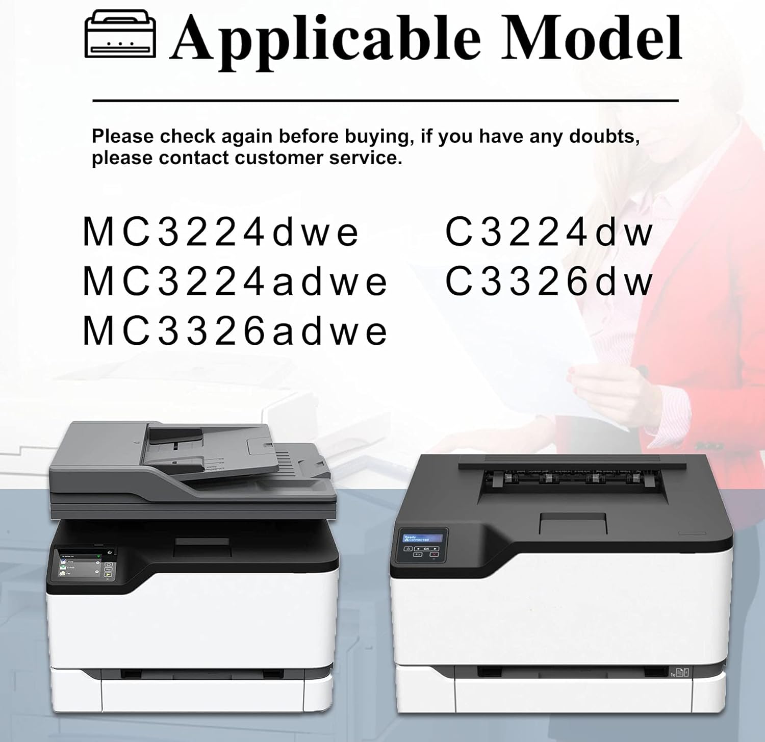 Bey 4 Pack Compatible C320010 C320020 C320030 C320040 Remanufactured Toner Cartridge Replacement for Lexmark C3224dw C3326dw MC3224dwe MC3224adwe MC3326adwe Printer Ink Cartridge (1BK+1C+1M+1Y)