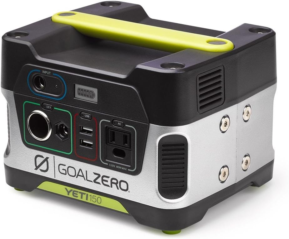 Goal Zero Yeti 150 Portable Power Station, 150Wh Small Generator Alternative with 12V, AC and USB Outputs