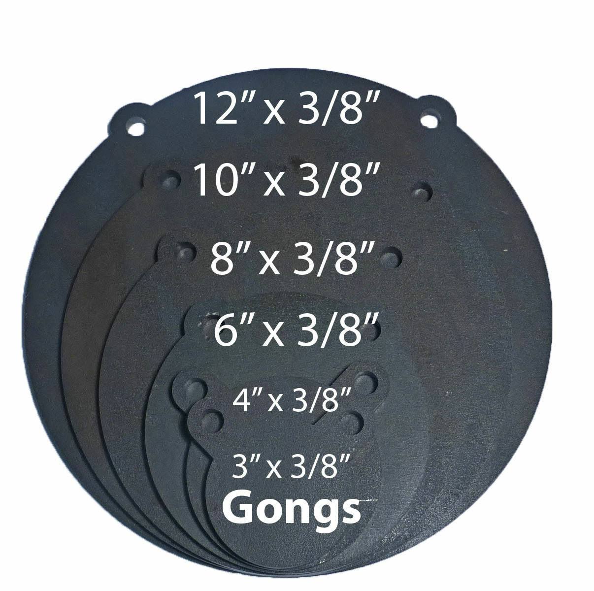 Tactical Scorpion Gear AR500 Steel Targets Set 3,4,6,8,10,12x22 x 3/8 Shooting Gong