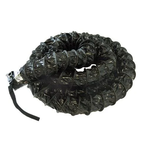 Rubber-Cal &Air Ventilator Black& VENTILATION Duct Hose (Fully Stretched) - 14-inch by 25-Feet