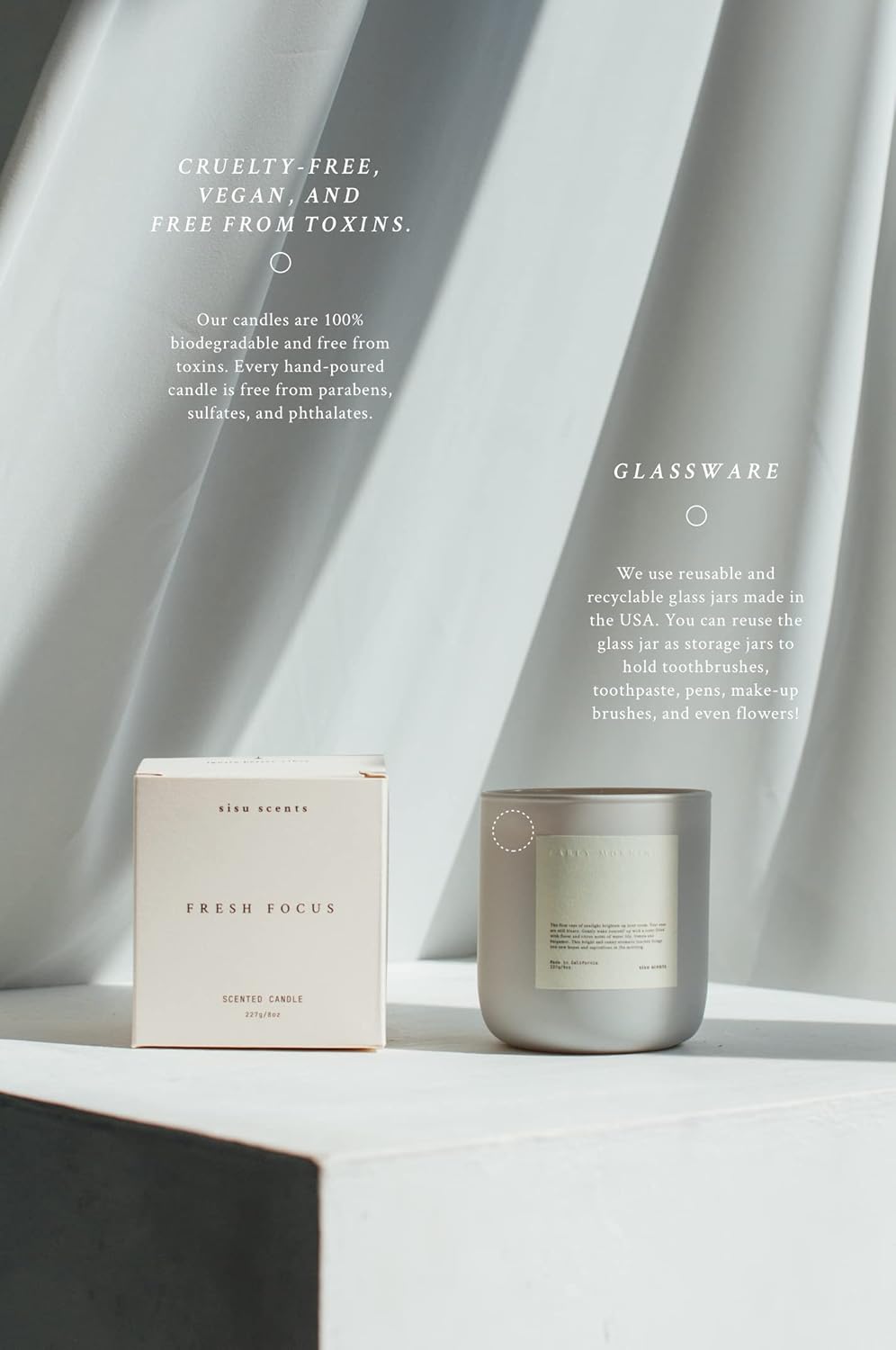 Sisu Scents | Early Morning | Water Lily, Freesia & Bergamot | Luxury Scented Jar Candle | Made in California | Vegan & Clean Burning | 8oz Pack of 2