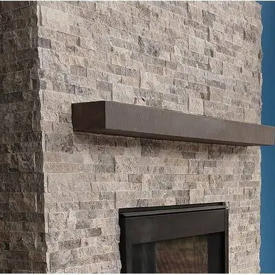 Giuliano Fireplace Shelf Mantel Gracie Oaks Finish: Gray, Shelf Length: 78x22